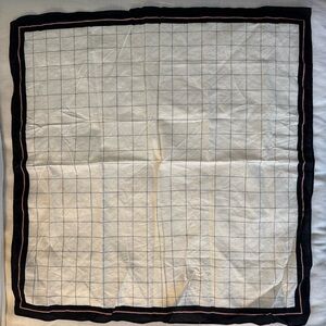 100% cotton square scarf with grid print